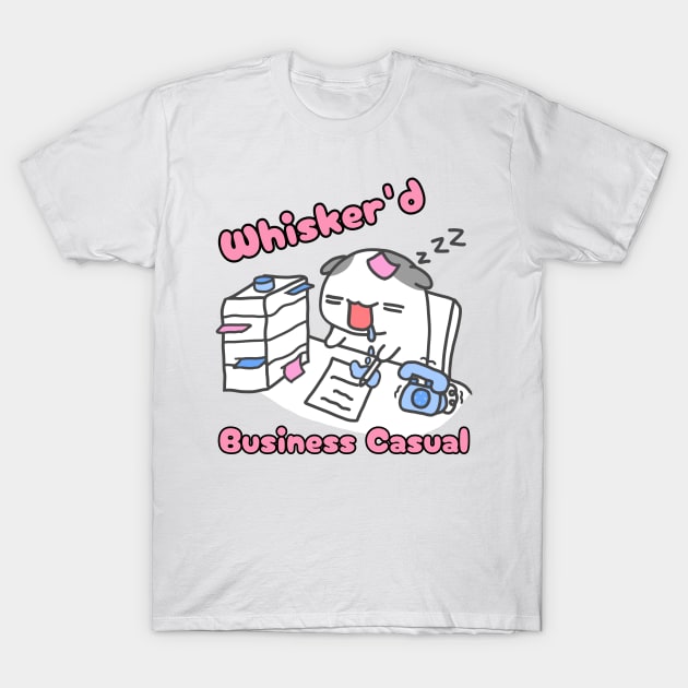 Whisker'd Business Casual Play on words for cat lovers T-Shirt by Clothing Spot 